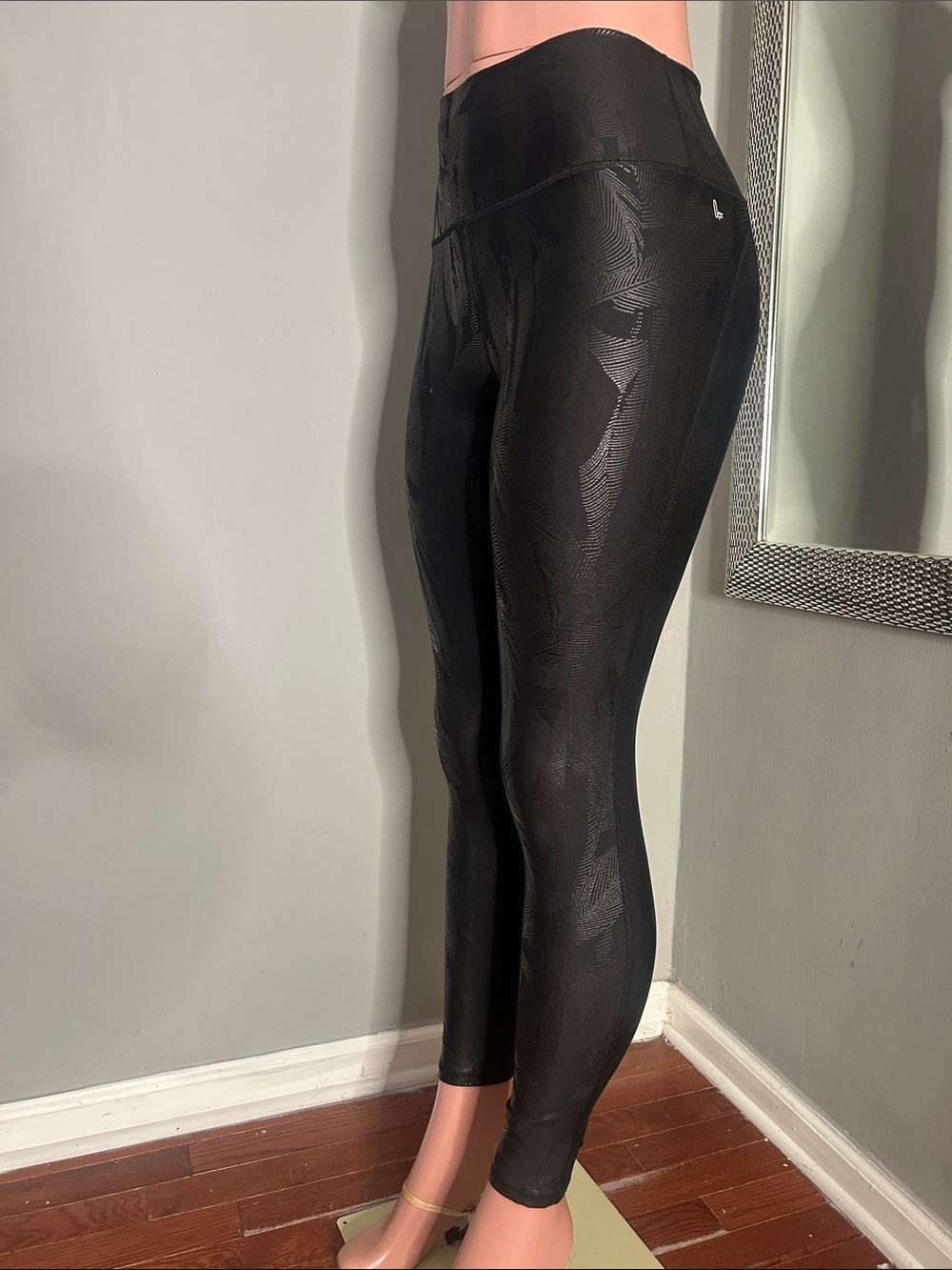 Fabletics Devi Lovato Black High-Rise Textured Leggings